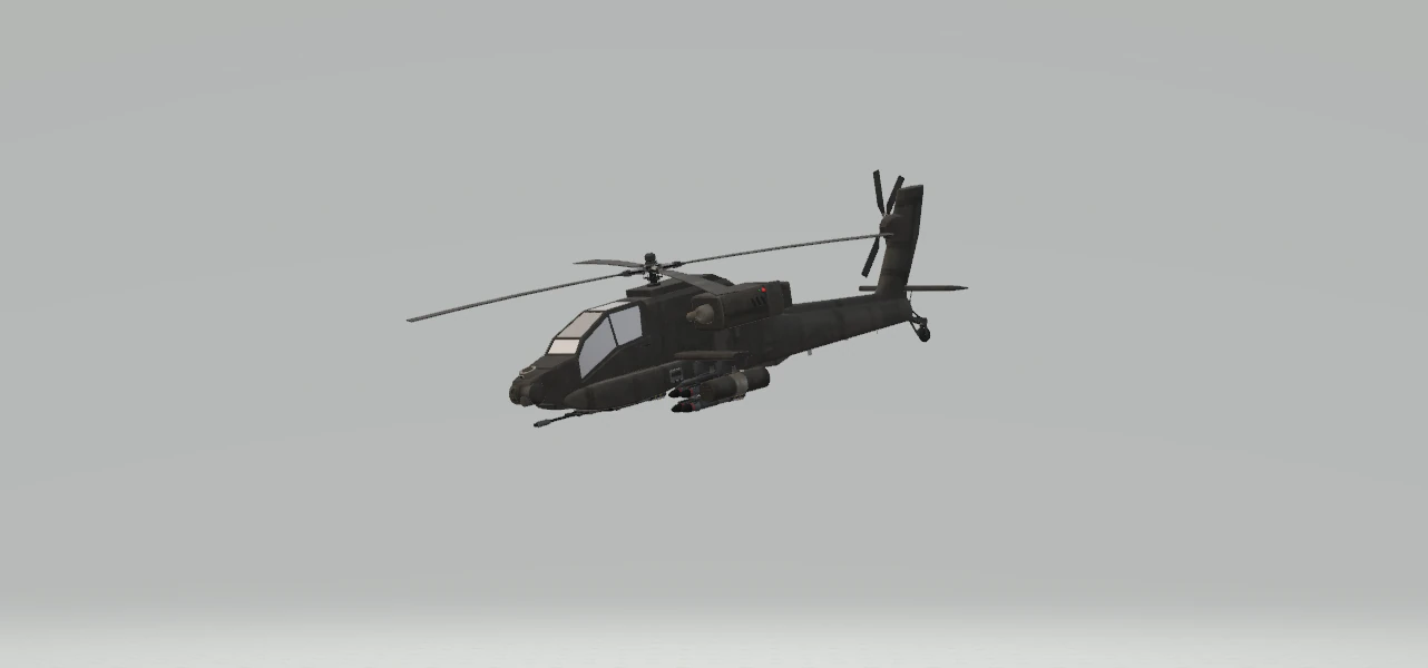 black military helicopter 3D Model .c4d .max .obj .3ds .fbx .stl .blend