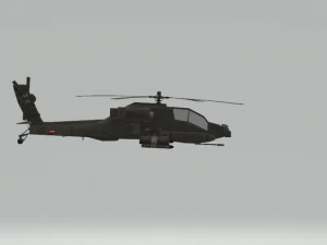 black military helicopter 3D Model