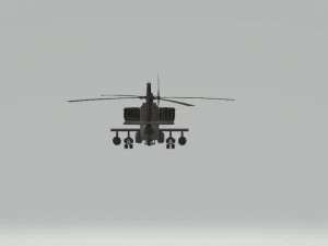 black military helicopter 3D Model