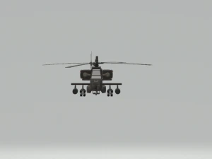 black military helicopter 3D Model