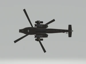 black military helicopter 3D Model