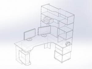 working table 3D 模型