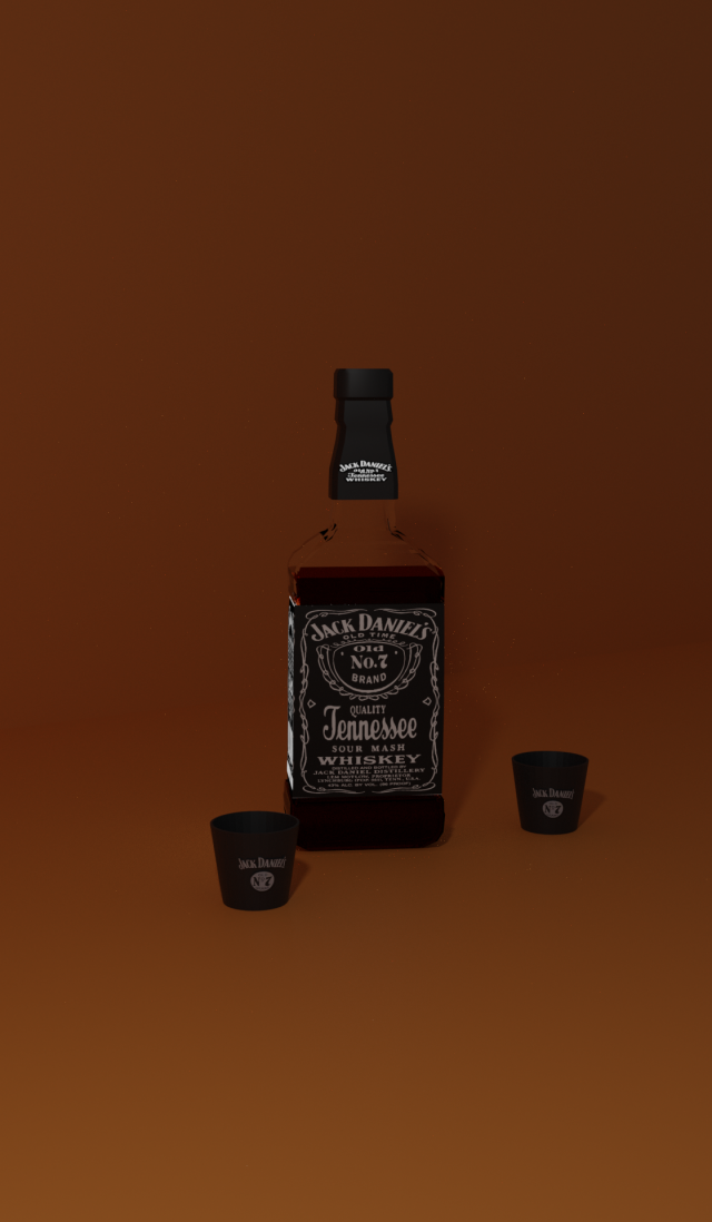 jack daniels 3D Model .c4d .max .obj .3ds .fbx .stl .blend 