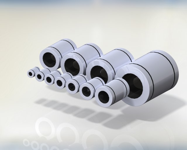 Linear ball bearing lm Model 3D .c4d .max .obj .3ds .fbx .stl .blend 