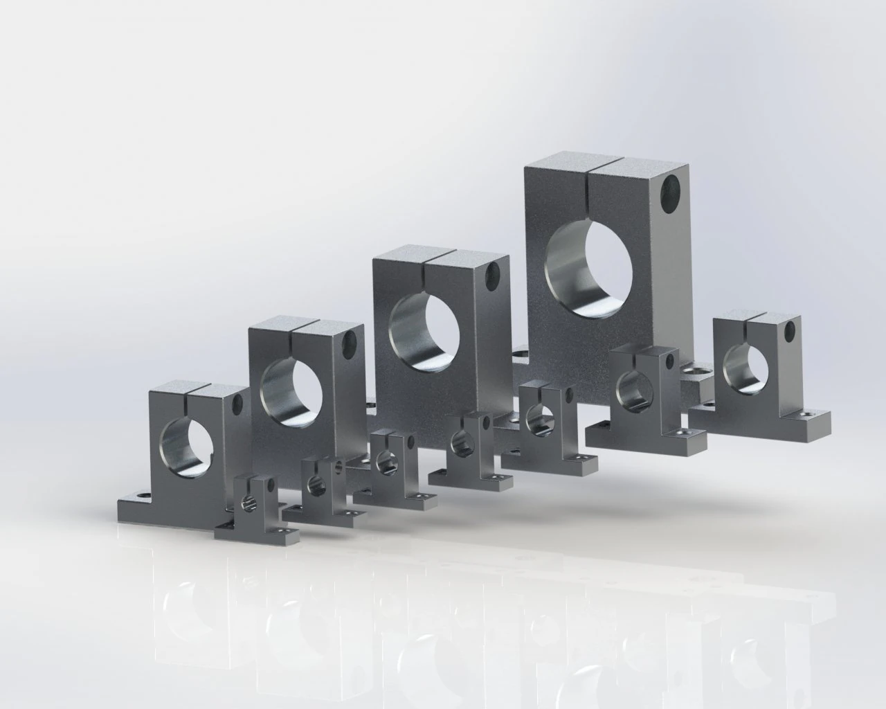 Shaft support SK 3D Model .c4d .max .obj .3ds .fbx .stl .blend 
