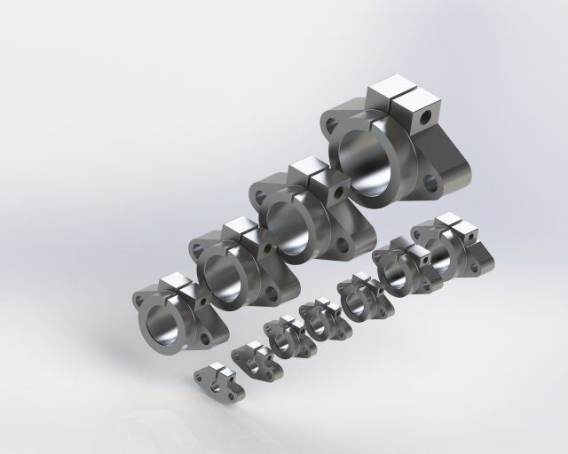 Shaft support SHF Model 3D .c4d .max .obj .3ds .fbx .stl .blend 
