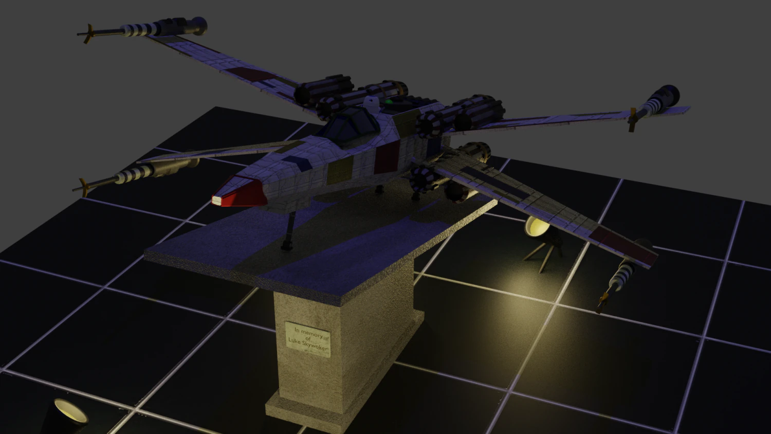 The star wars fighter 3D Model .c4d .max .obj .3ds .fbx .stl .blend 