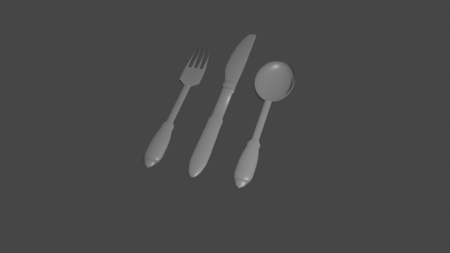 cutlery set 3D-Modell .c4d .max .obj .3ds .fbx .stl .blend 