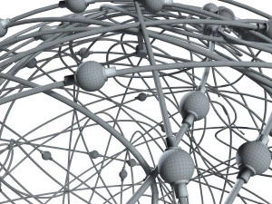 lamp in the form of a tangle of wire 3D Model