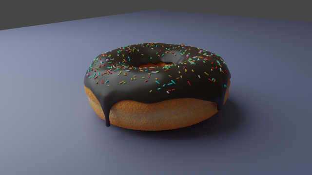 donut with 3 glaze colors 3D Model .c4d .max .obj .3ds .fbx .stl .blend 