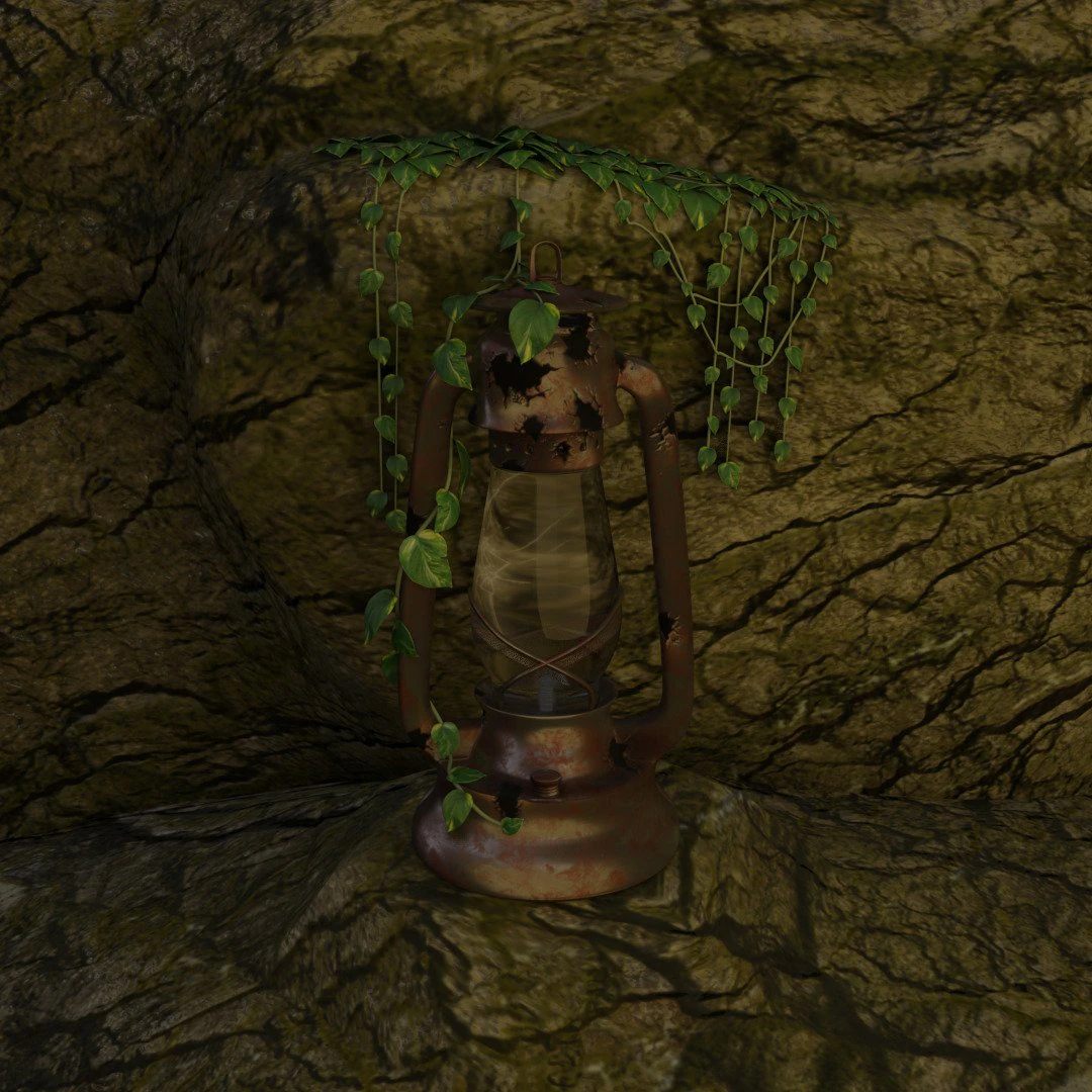 Ruined Lantern 3D Model .c4d .max .obj .3ds .fbx .stl .blend 