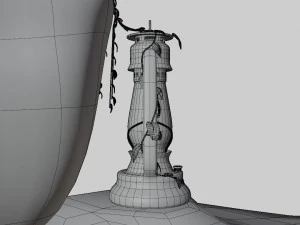 Ruined Lantern 3D Model