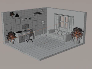 小房间 3D 模型