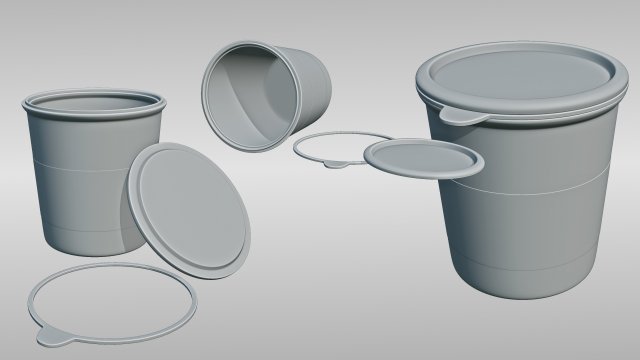 Jar 3D Baskı Modeli .c4d .max .obj .3ds .fbx .stl .blend