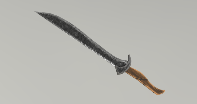 Iron Sword 3D Model .c4d .max .obj .3ds .fbx .stl .blend 