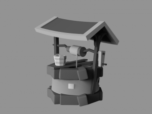Low Poly Well 3D Model