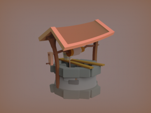 Low Poly Well 3D Model