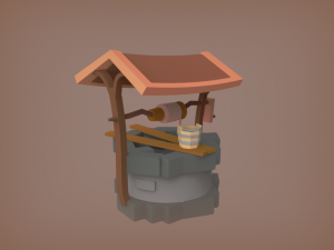 Low Poly Well 3D Model