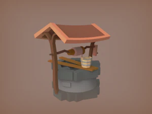 Low Poly Well 3D Model