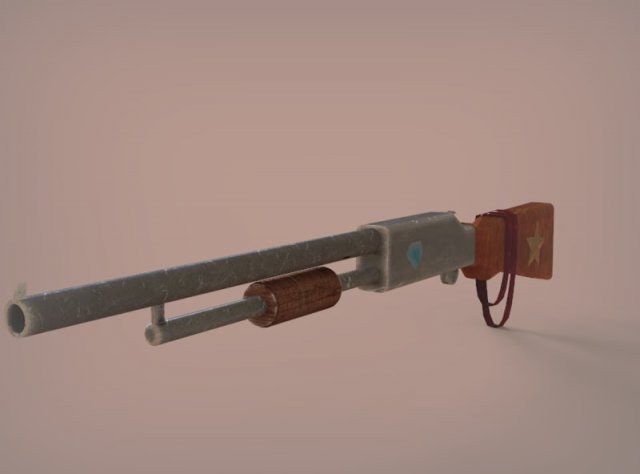 Shotgun Sherif Model 3D .c4d .max .obj .3ds .fbx .stl .blend 