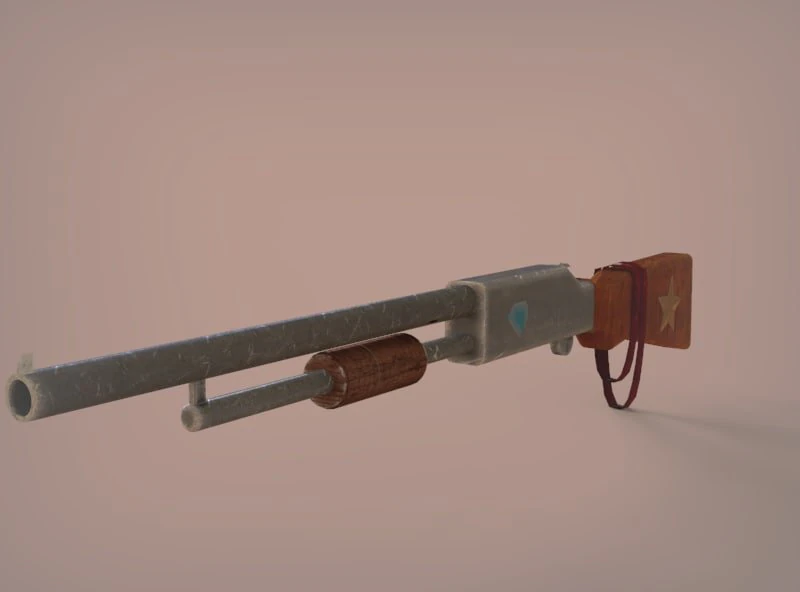 Sceriffo del fucile Modello 3D .c4d .max .obj .3ds .fbx .stl .blend 