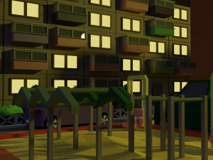 Post Soviet high-rise building 3D Model