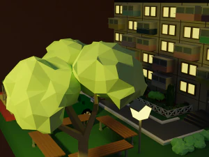 Post Soviet high-rise building 3D Model