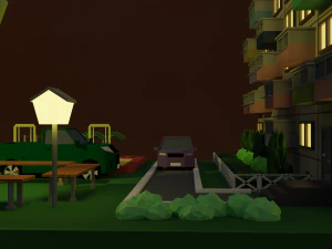 Post Soviet high-rise building 3D Model