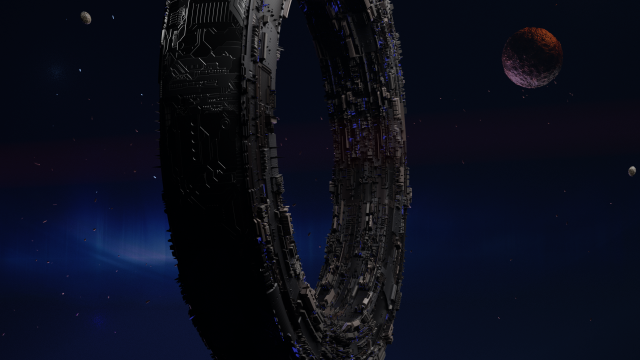 donut space 3D Model .c4d .max .obj .3ds .fbx .stl .blend 