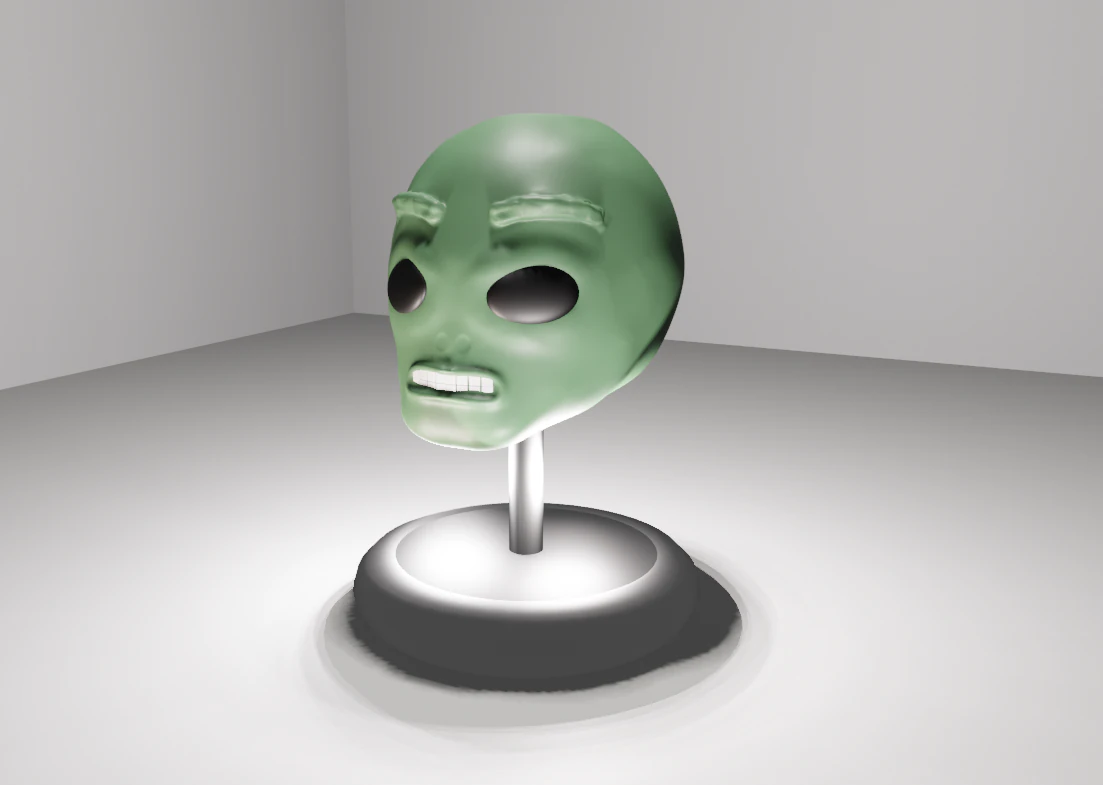 alien head 3D Model .c4d .max .obj .3ds .fbx .stl .blend 