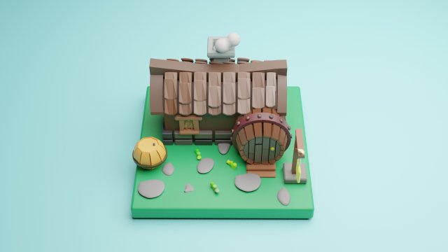 3d lowpoly house 3D Modell .c4d .max .obj .3ds .fbx .stl .blend 