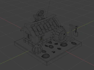 3d lowpoly house 3D Model