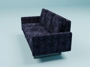 3d velvet couch 3D Model