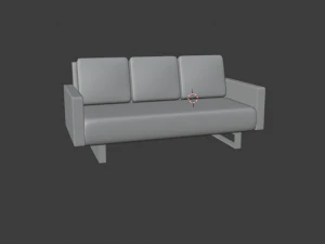 3d velvet couch 3D Model