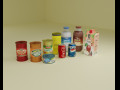 canned foods and drinks 3D Models