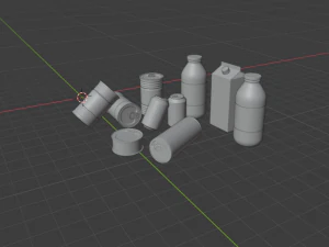 canned foods and drinks 3D Model