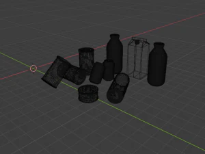 canned foods and drinks 3D Model