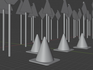 3d traffic signs and cones 3D मॉडल
