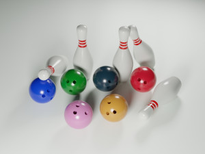 3d bowling ball pin 3D Model