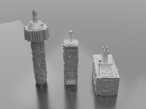 sci fi hard surface building 3D Model