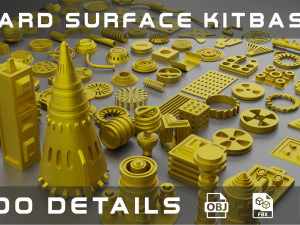 научно-фантастический китбаш с твердой поверхностью 3D Модель