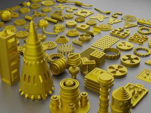 sci-fi hard surface kitbash 3D Model