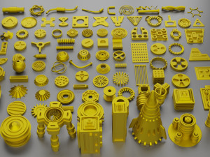 sci-fi hard surface kitbash 3D Model
