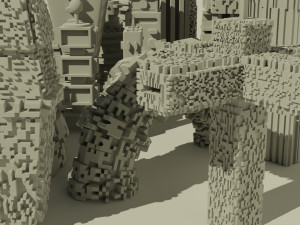sci-fi buildings kitbash 3D Modell