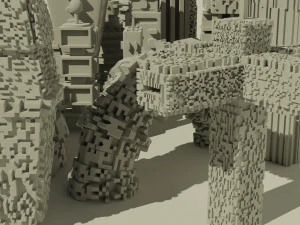 sci-fi buildings kitbash 3D Model