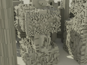 sci-fi buildings kitbash 3D Modell