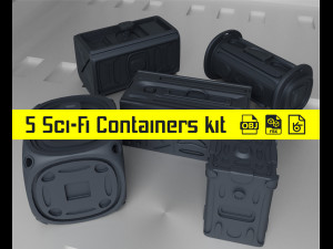 Sci-Fi Containers kit 3Dモデル