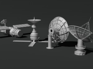 Satellite dish antenna 3D Model