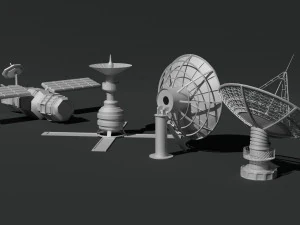 Satellite dish antenna 3D Model