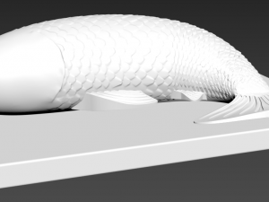 high-poly fish for 3d print Modello di stampa 3D